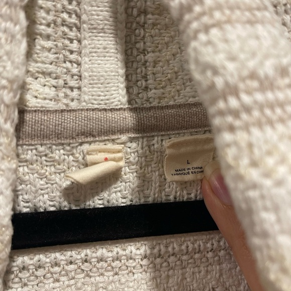 ANTHROPOLOGIE Moth Mahalia Kimono Cream/White Knit Cardigan - L - Picture 7 of 16